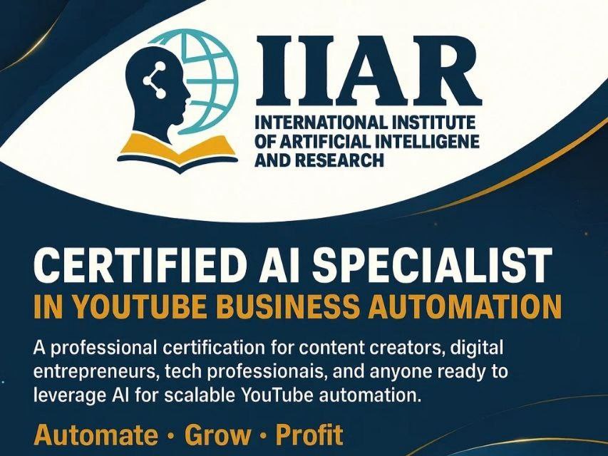 AI Specialist in YouTube Business Automation (with 1year access to chatgpt pro)