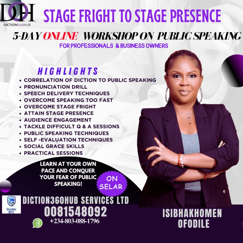 STAGE FRIGHT TO STAGE PRESENCE  WORKSHOP