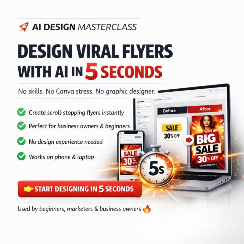 Design Viral Ai Flyer in Just 5 Seconds!