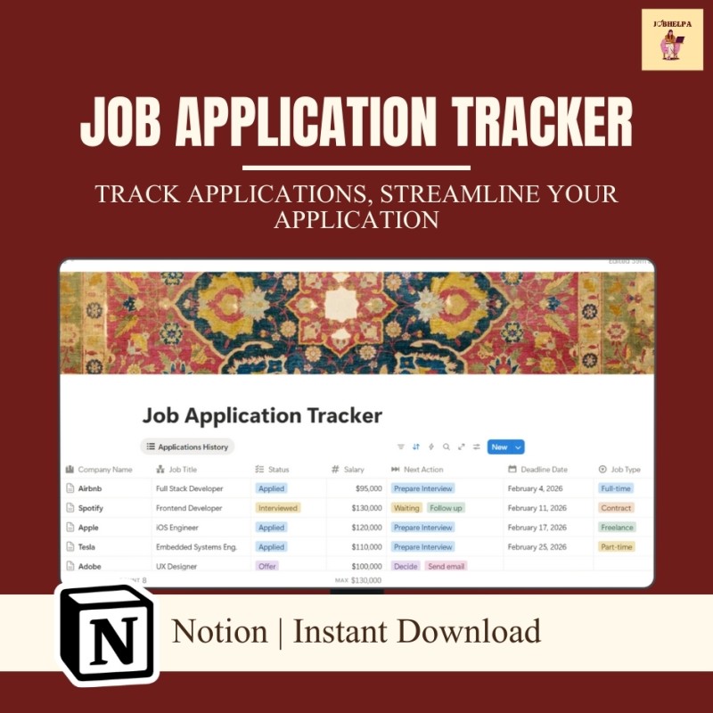 Job Application Tracker (Notion)