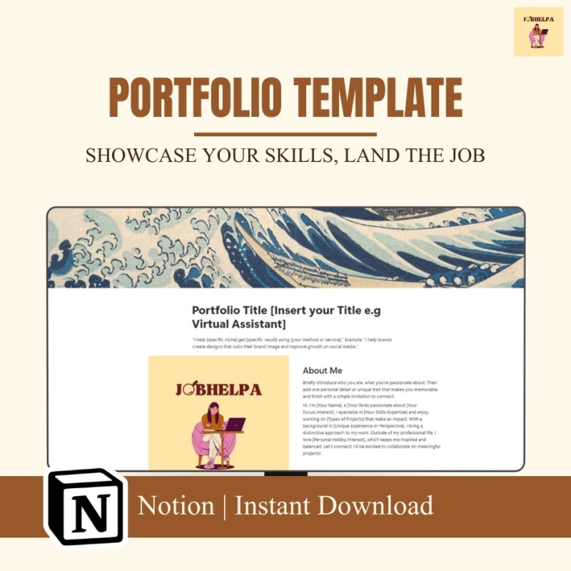 The Notion Career Portfolio Template