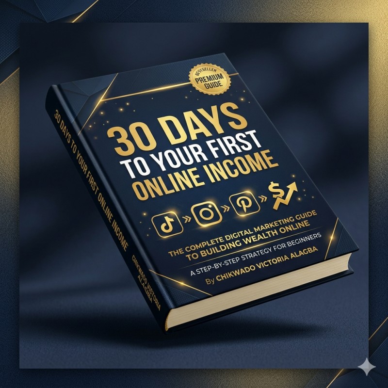 30 Days to Your First Online Income – Content Plan, Hooks & Captions for Beginners