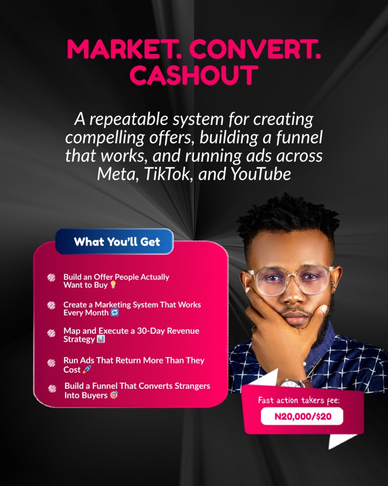 MARKET CONVERT CASH OUT PLAYBOOK