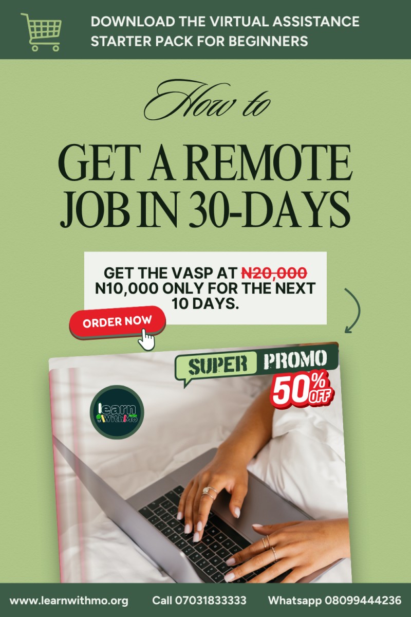 The Virtual Assistance Starterpack (Activity workbook for getting remote jobs easily + Video guides and Templates)_PROMO