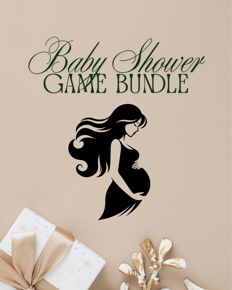 Neutral Baby Shower Game Bundle