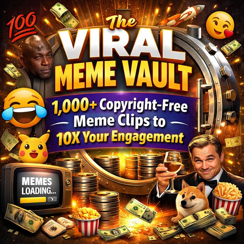 π₯ The Viral Meme Vault: 1,000+ Copyright-Free Meme Clips to 10X Your Engagement