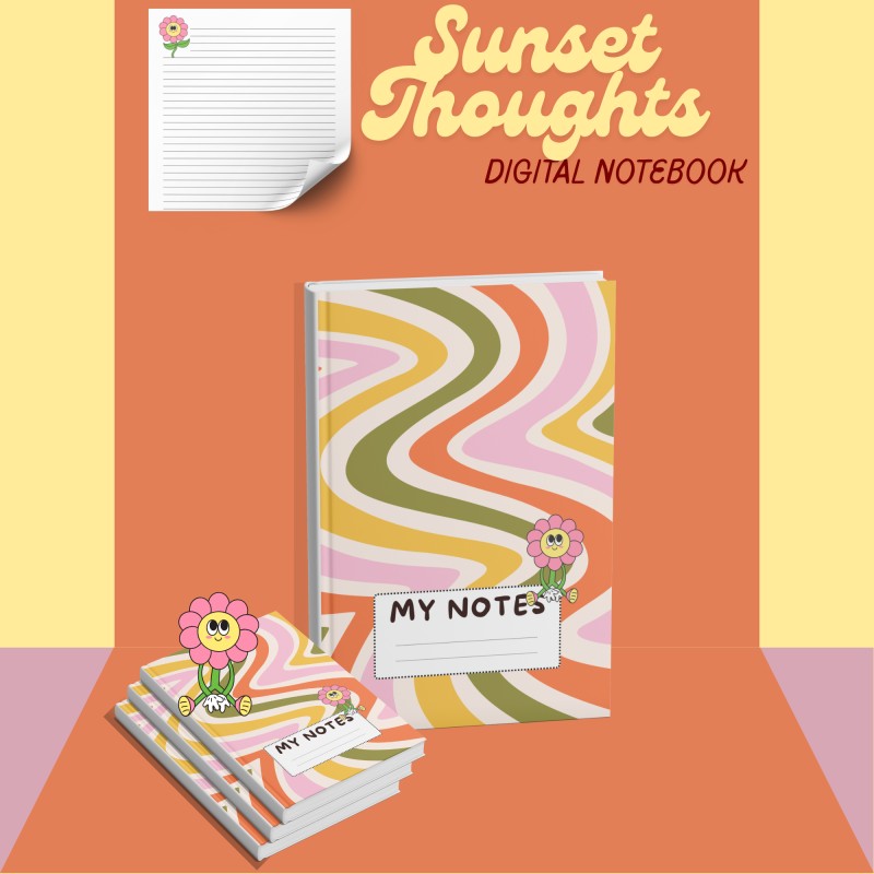Sunset Bloom Notebook