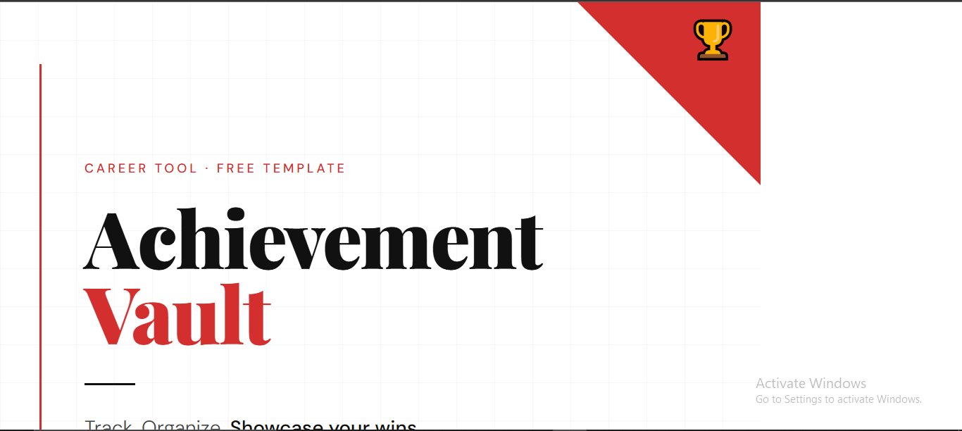 Your Personal Career Achievement Vault