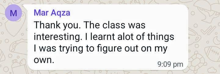 Customer review 1
