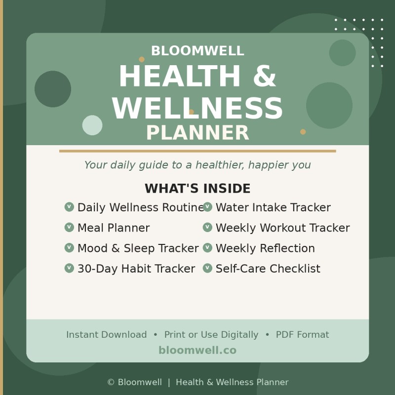 The Health & Wellness Planner — Your Daily Guide to a Healthier, Happier You