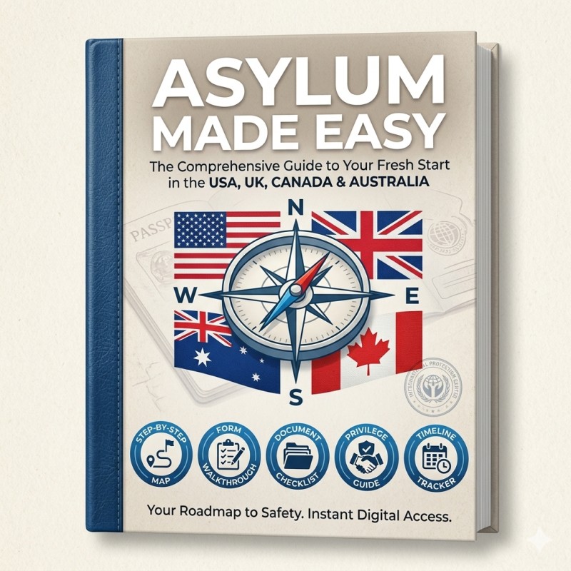 Asylum Made Easy: The Complete Step-by-Step Guide to US, UK, Canada & Australia Asylum Privileges