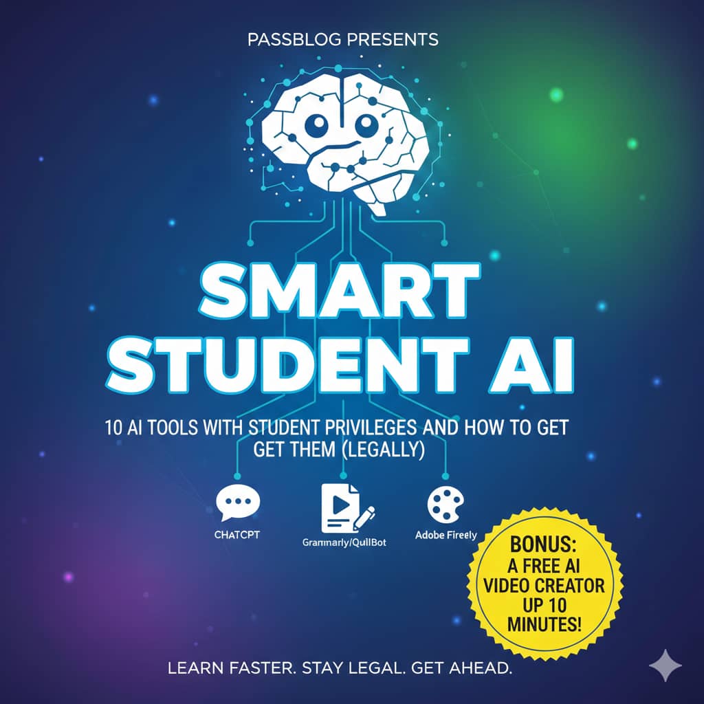 SMART STUDENT AI: 10 AI Tools with Student Privileges and How to Get Them + How to make upto 10 minutes video completely free.