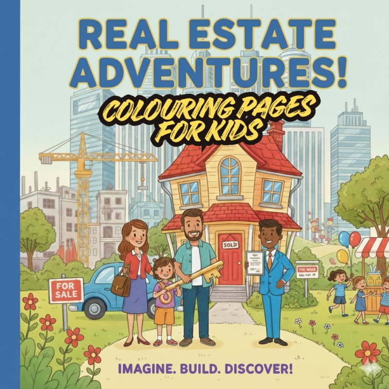 Real Estate Adventures Colouring Pages for kids