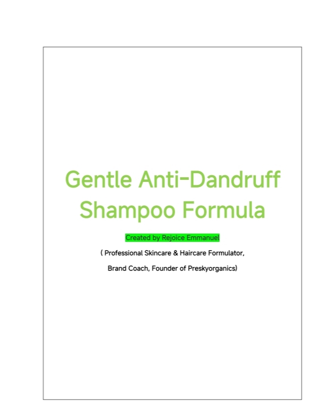 Gentle Anti-dandruff shampoo Formula