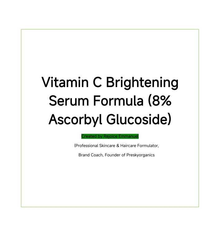 Vitamin C brightening serum formula