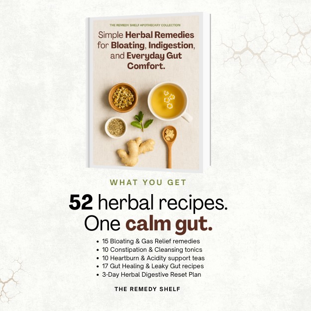 Simple Herbal Remedies for Bloating, Indigestion, and Everyday Gut Comfort.
