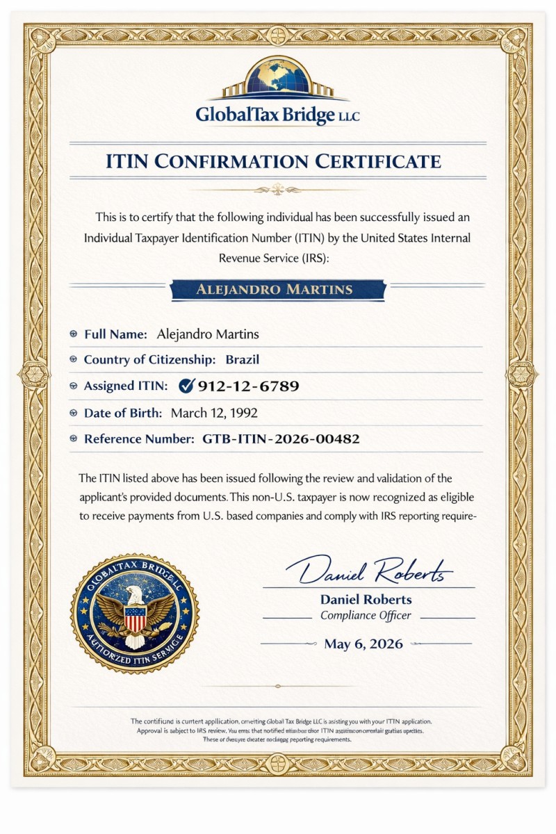 ITIN Application for Non-US citizen