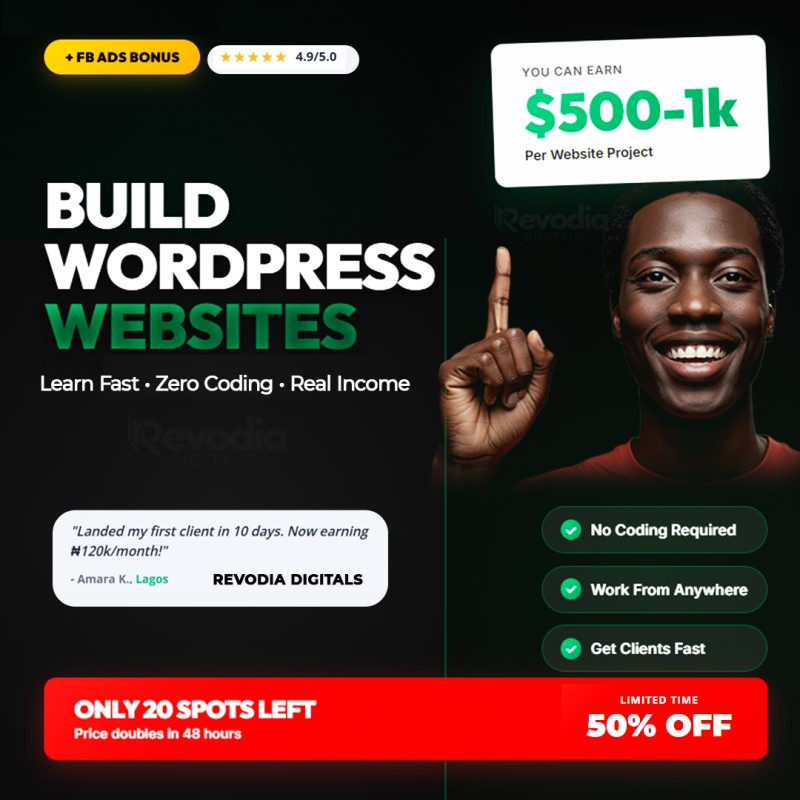 WordPress Website Builder Course + FREE FACEBOOK ADS TRAINING (Build Websites & Get Paid - WordPress Course)