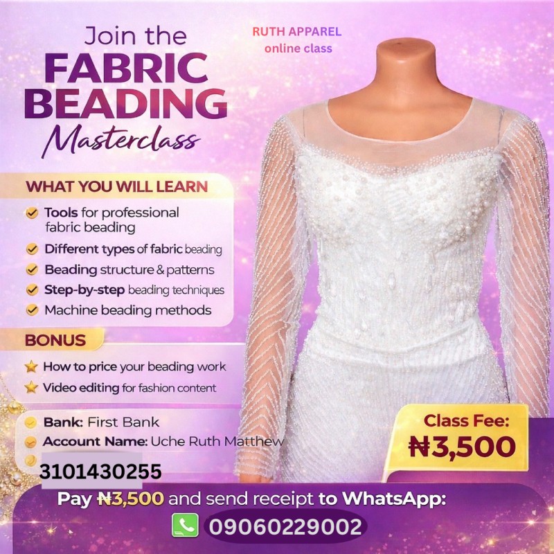 Fabric beading class