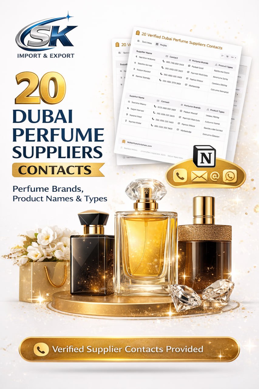Get Access To Verified Dubai Perfume Wholesale Suppliers Contacts (2026 Updated List)
