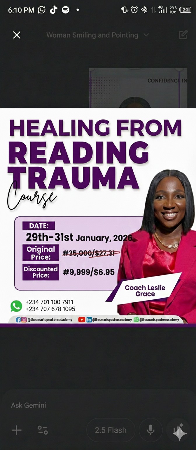 HEALING FROM READING TRAUMA COURSE