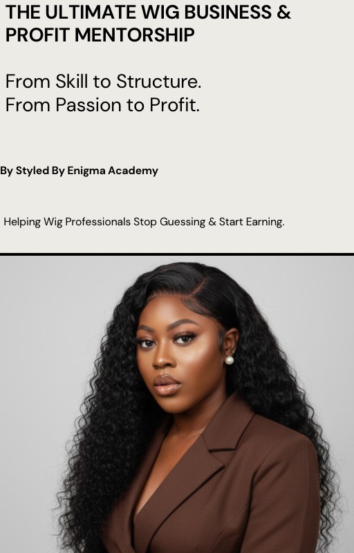 The Ultimate Wig Business & Profit Mentorship For Wig Makers, Stylists, Colorists, Vendors & Revamp Specialists