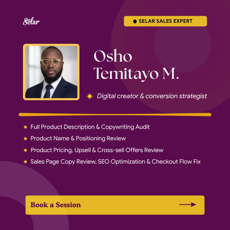 Selar Product Page Conversion Blueprint