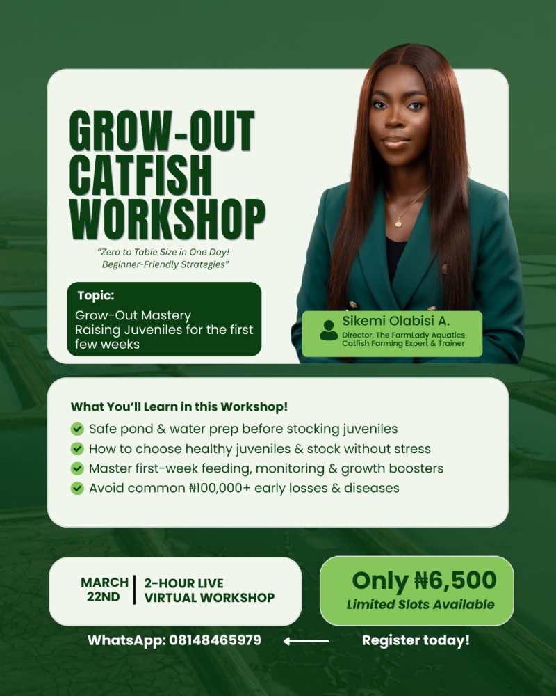 GROW-OUT CATFISH WORKSHOP