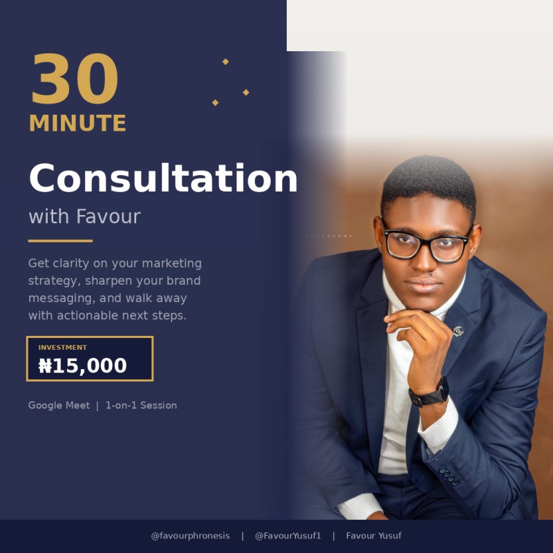 30 Minute Consultation with Favour