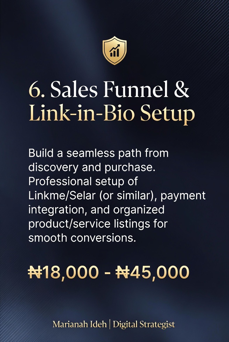 Sales Funnel / Link-in-bio Setup