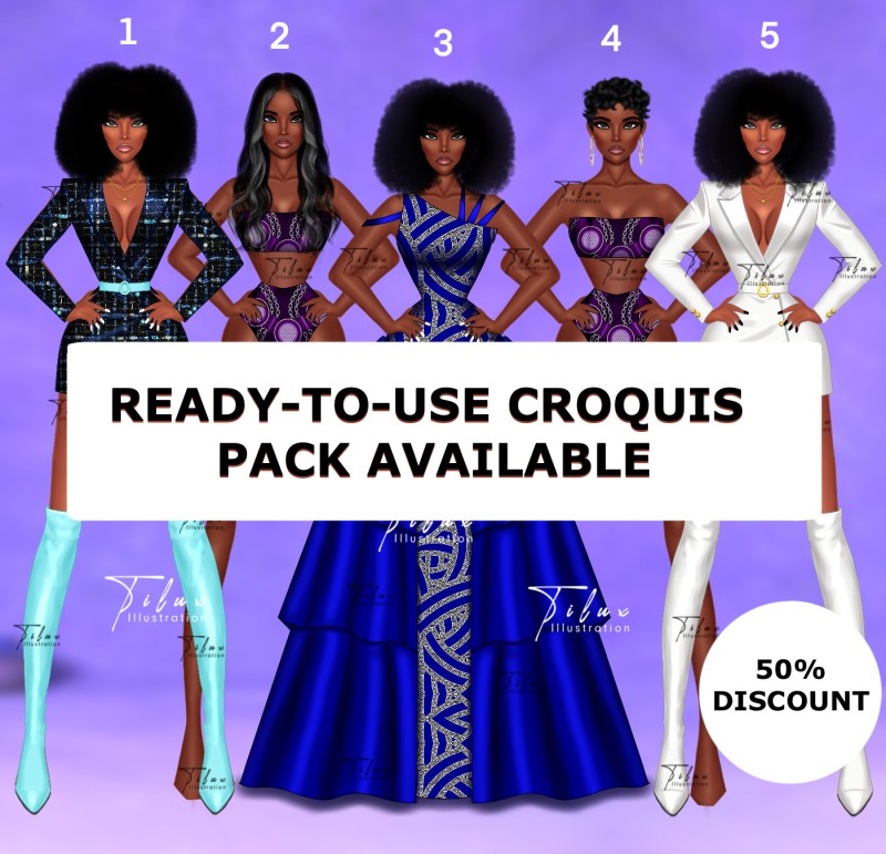 7 Ready-to-Use Fashion Croquis Templates”