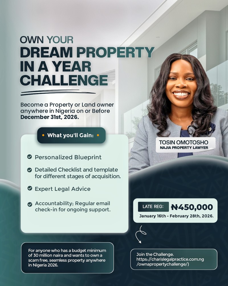 Own a property in 2026 challenge