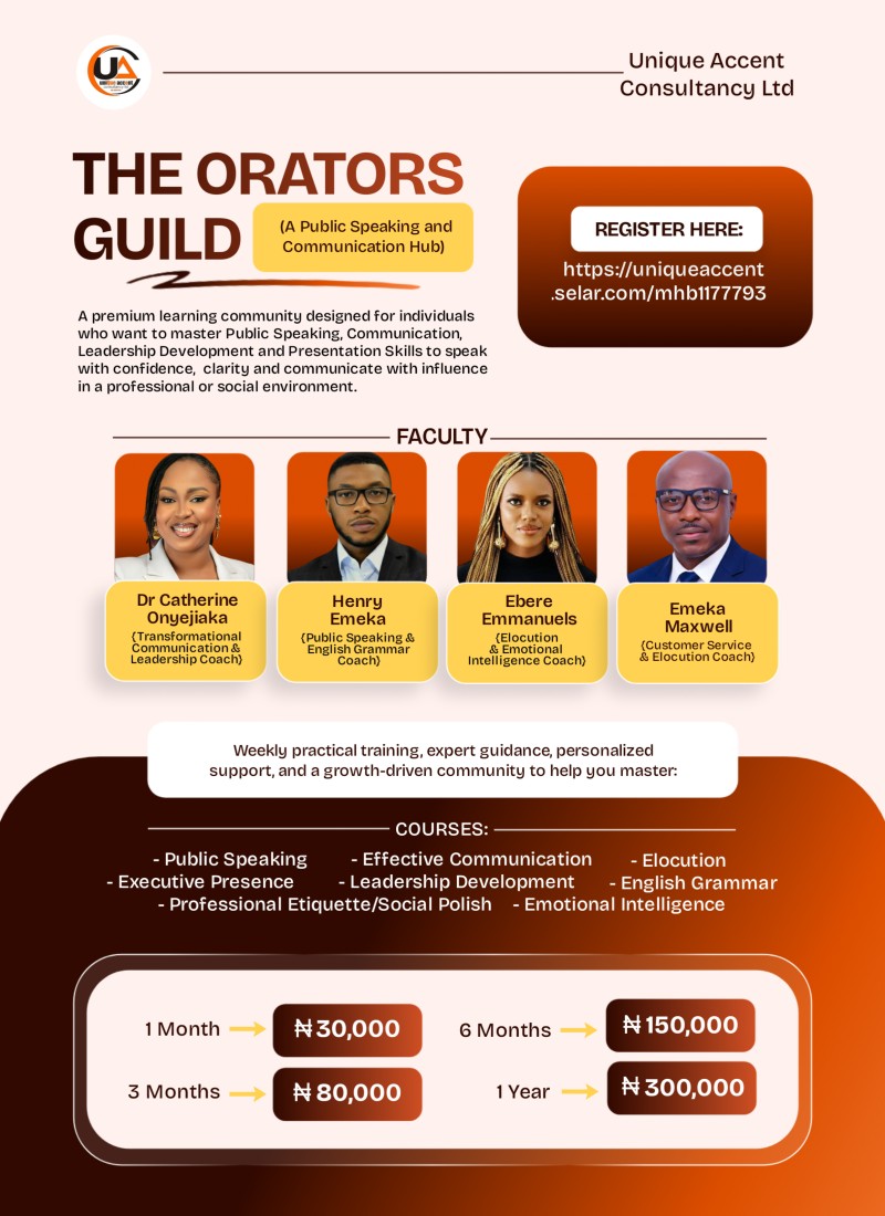 THE ORATORS' GUILD (A Public Speaking & Communication Hub)