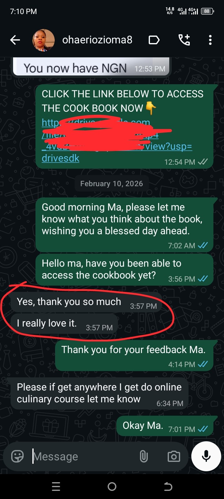 Customer review 1
