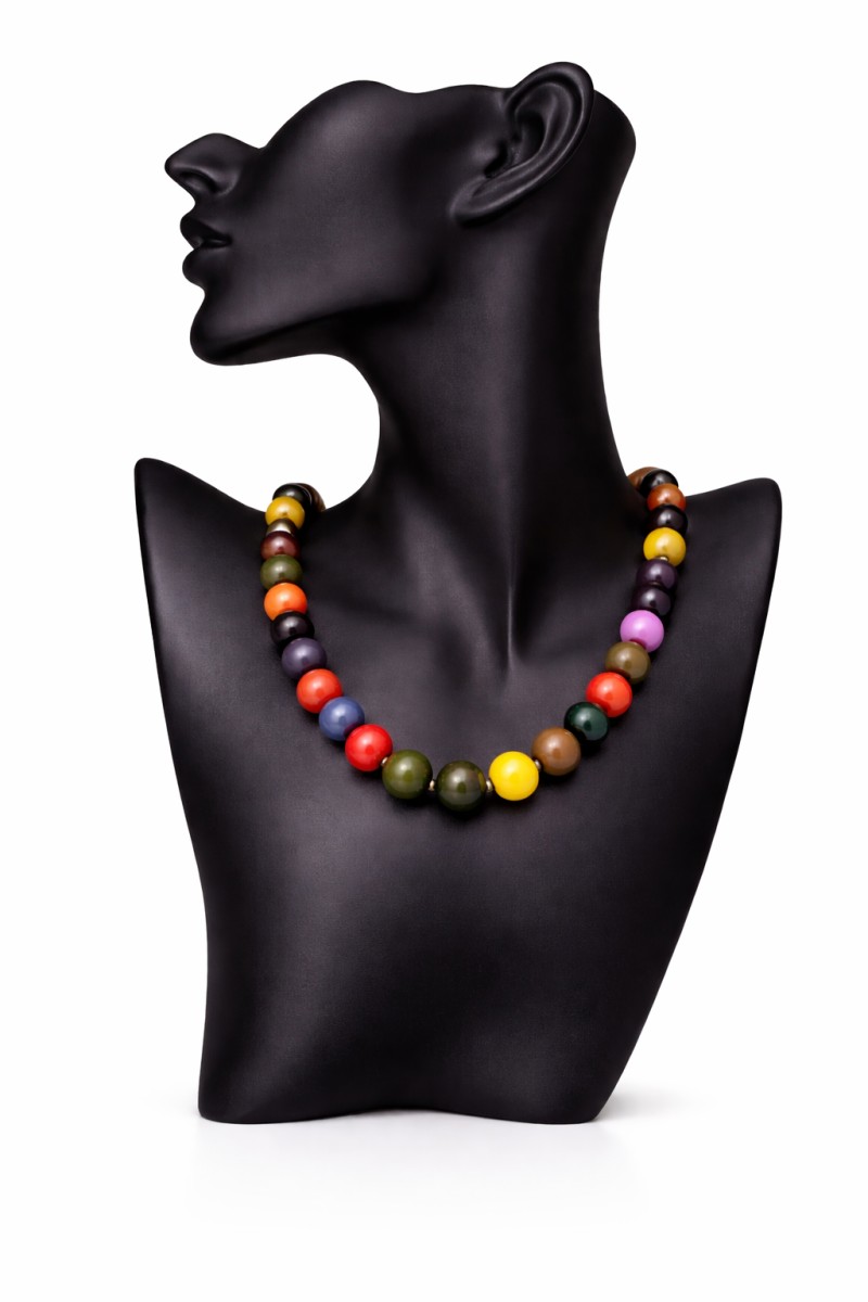 multicolored neck bead