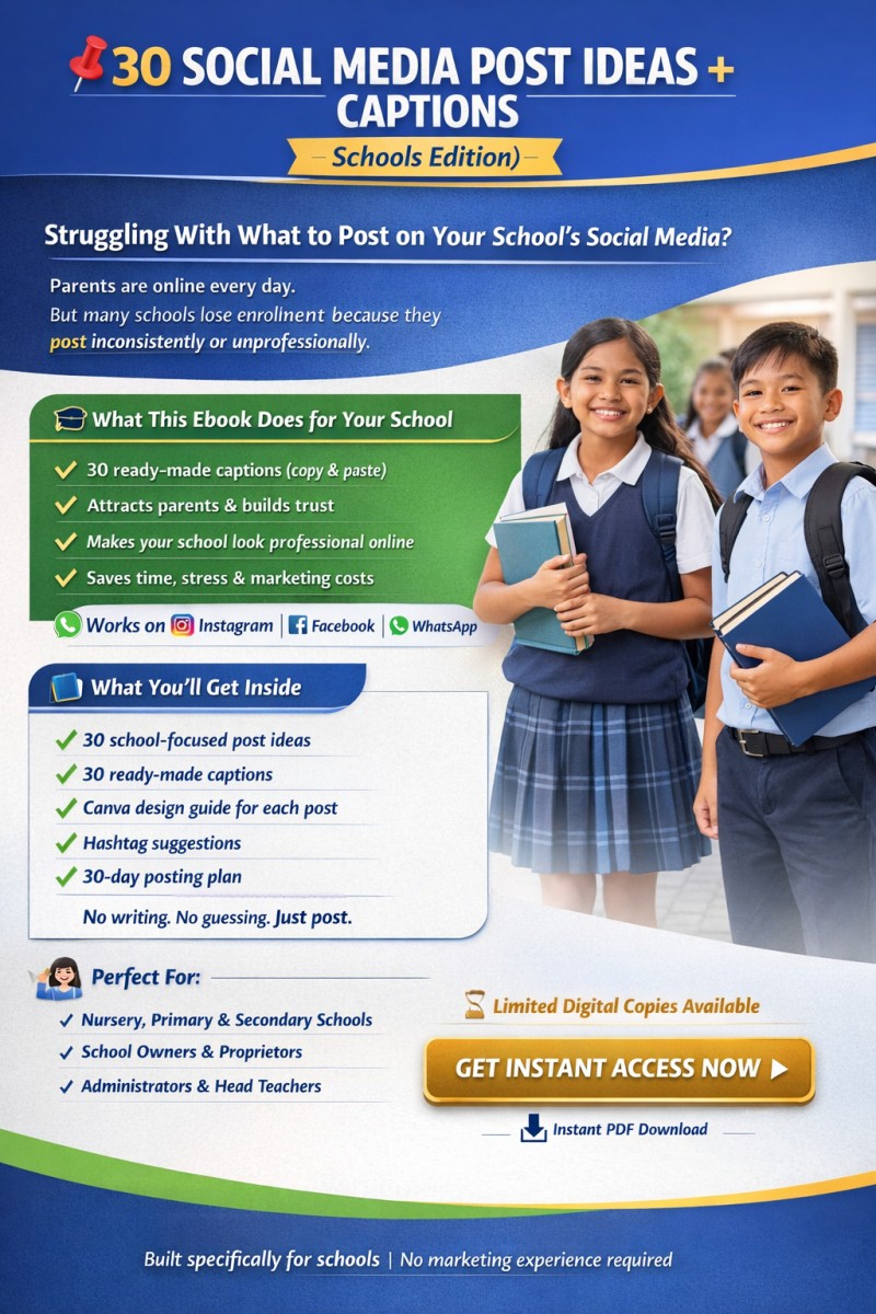 Social Media Idea Post For Schools