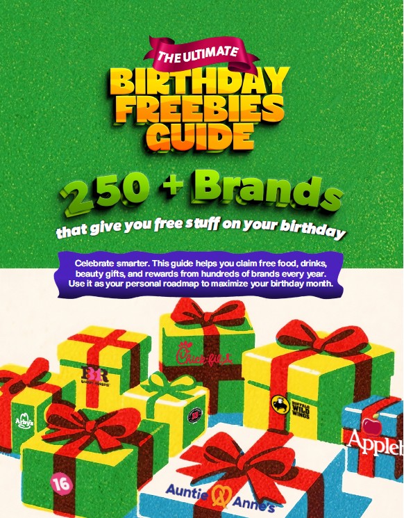 The Ultimate Birthday Freebies Vault – 250+ Brands - Get Free Food, Drinks, Beauty Gifts & Rewards From Top Brands Every Year