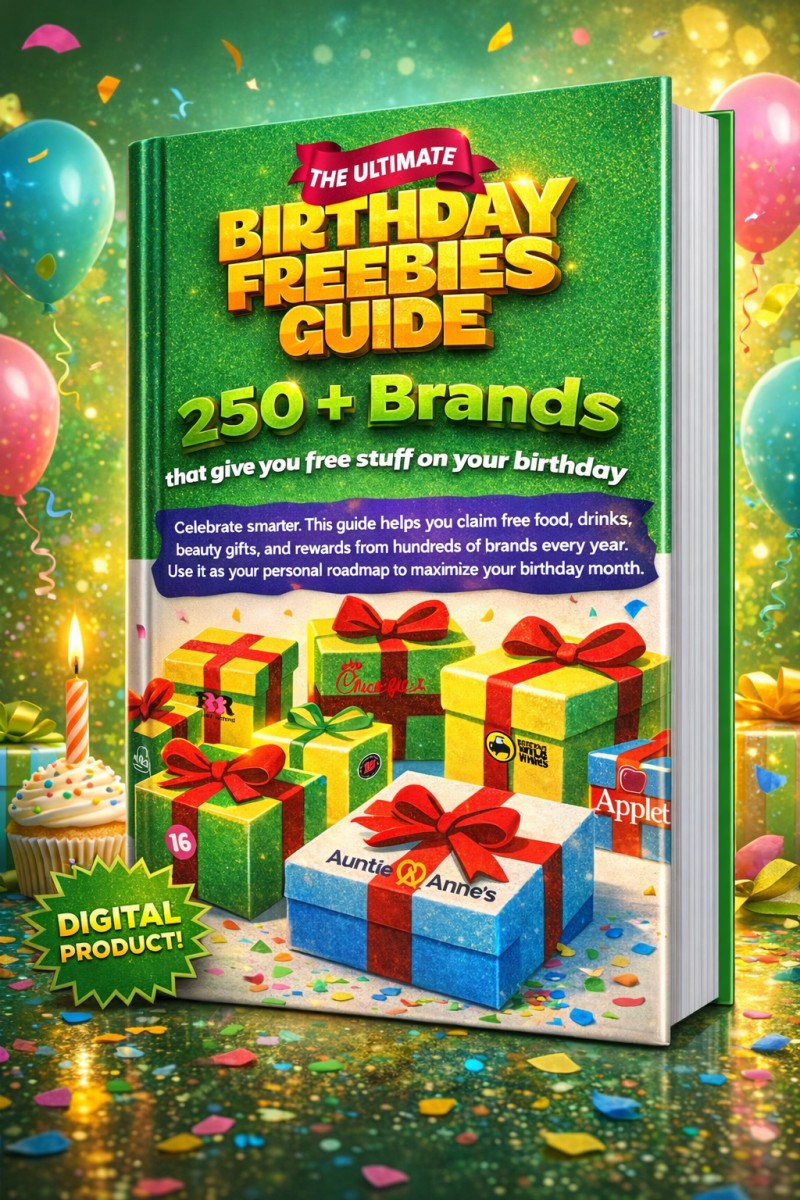 The Ultimate Birthday Freebies Vault – 250+ Brands  - Get Free Food, Drinks, Beauty Gifts & Rewards From Top Brands Every Year
