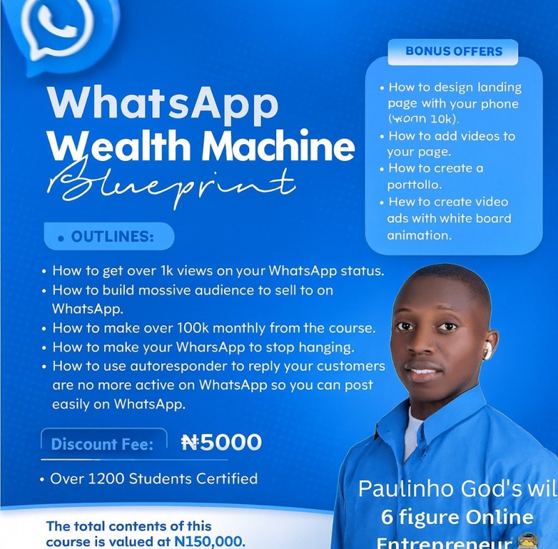 WHATSAPP WEALTH 🤑 MACHINE BLUEPRINT🔥