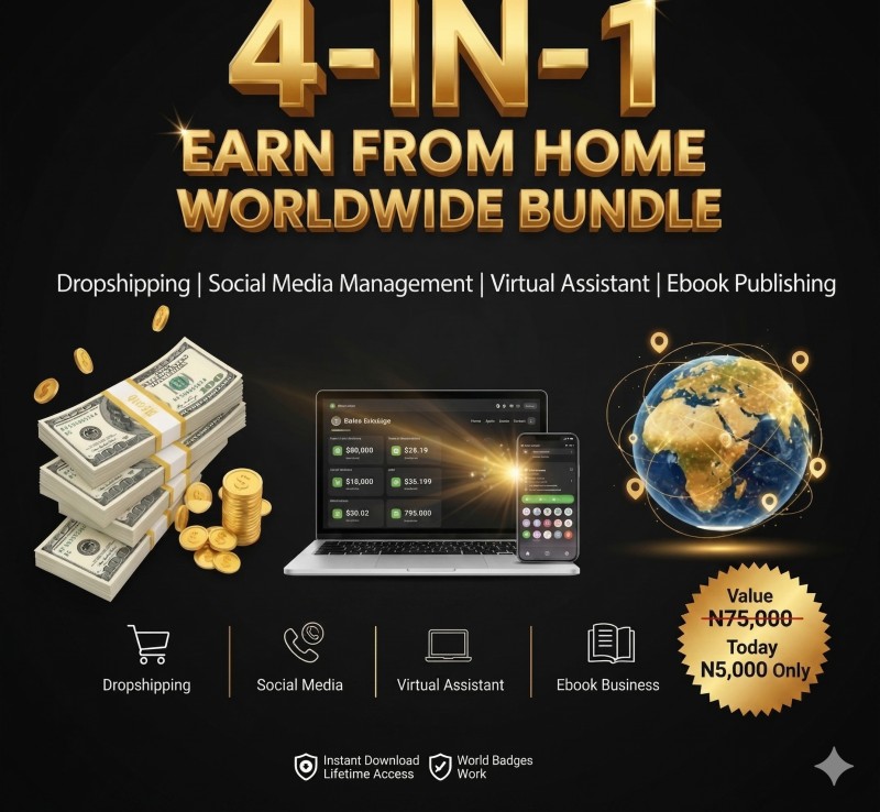 4-IN-1 EARN FROM HOME WORLDWIDE BUNDLE