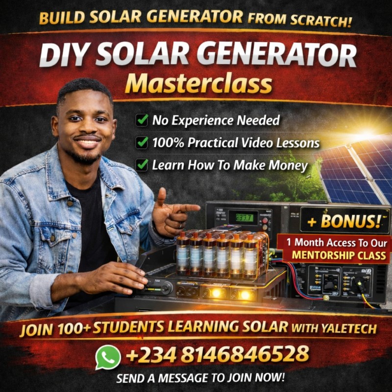 Yaletech DIY SOLAR GENERATOR MASTERCLASS