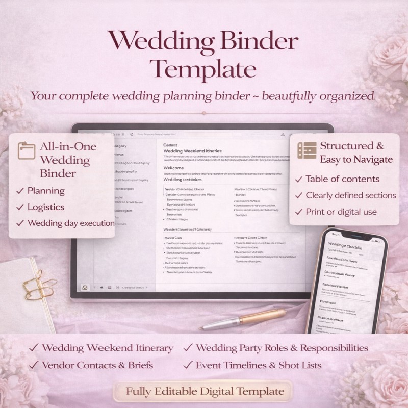 Wedding Binder Template