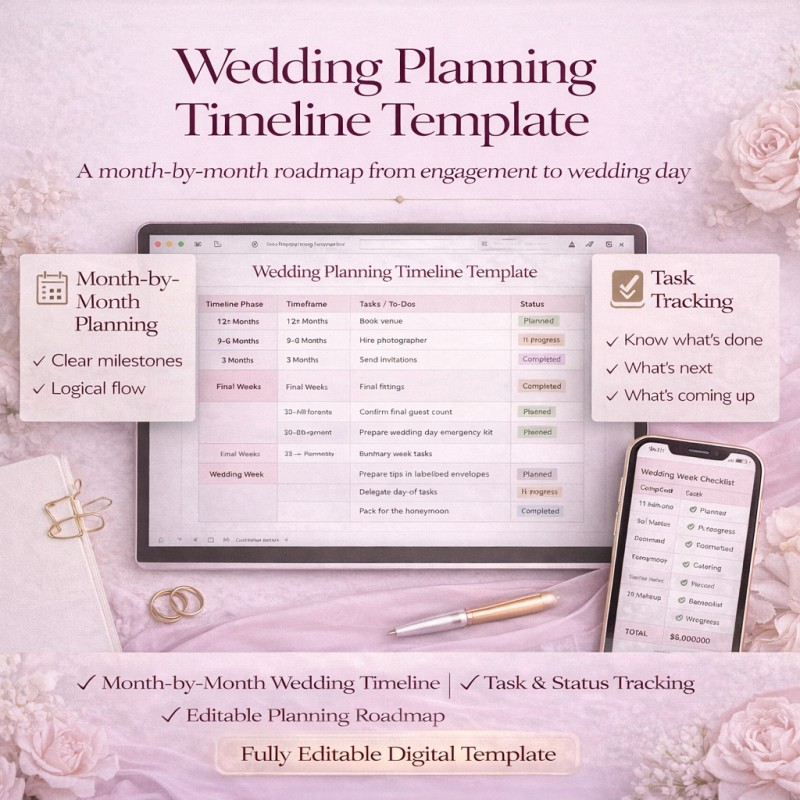 Wedding Planning Timeline Template