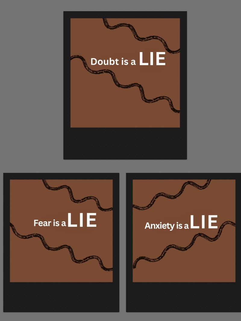 Fear is a LIE – Premium Cognitive Reframing Print for Mindset & Workspace Inspiration