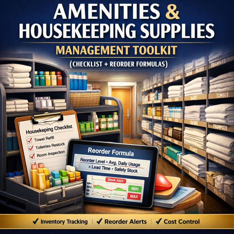 Amenities & Housekeeping Supplies Management Toolkit (Checklists + Formulas)