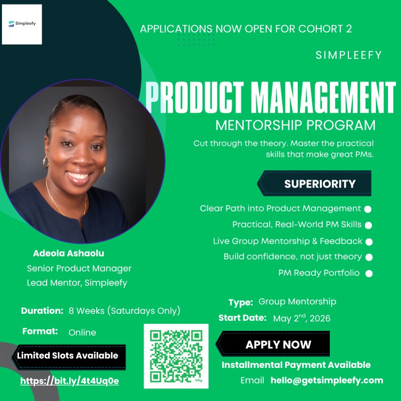 Simpleefy Product Management Group Mentorship Cohort2