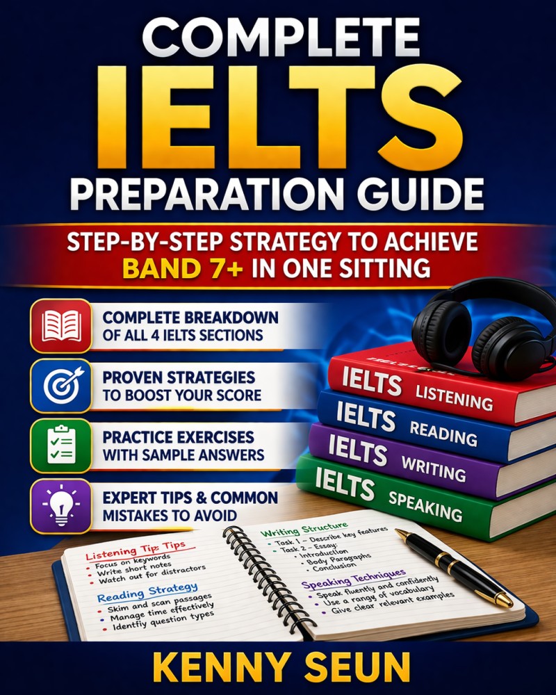 Complete IELTS Preparation Guide – Step-by-Step Strategy to Achieve Band 7+ in One Sitting