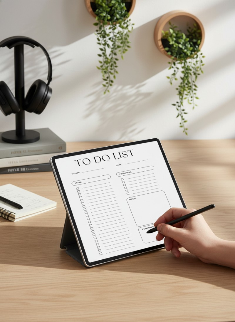 Minimalist Digital To-Do List Planner (Undated PDF)