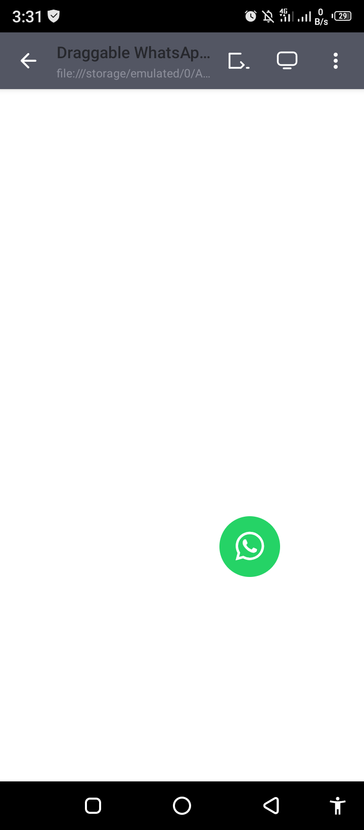 Draggable WhatsApp Floating Button Script (HTML, CSS & JavaScript) – Mobile & Desktop Ready