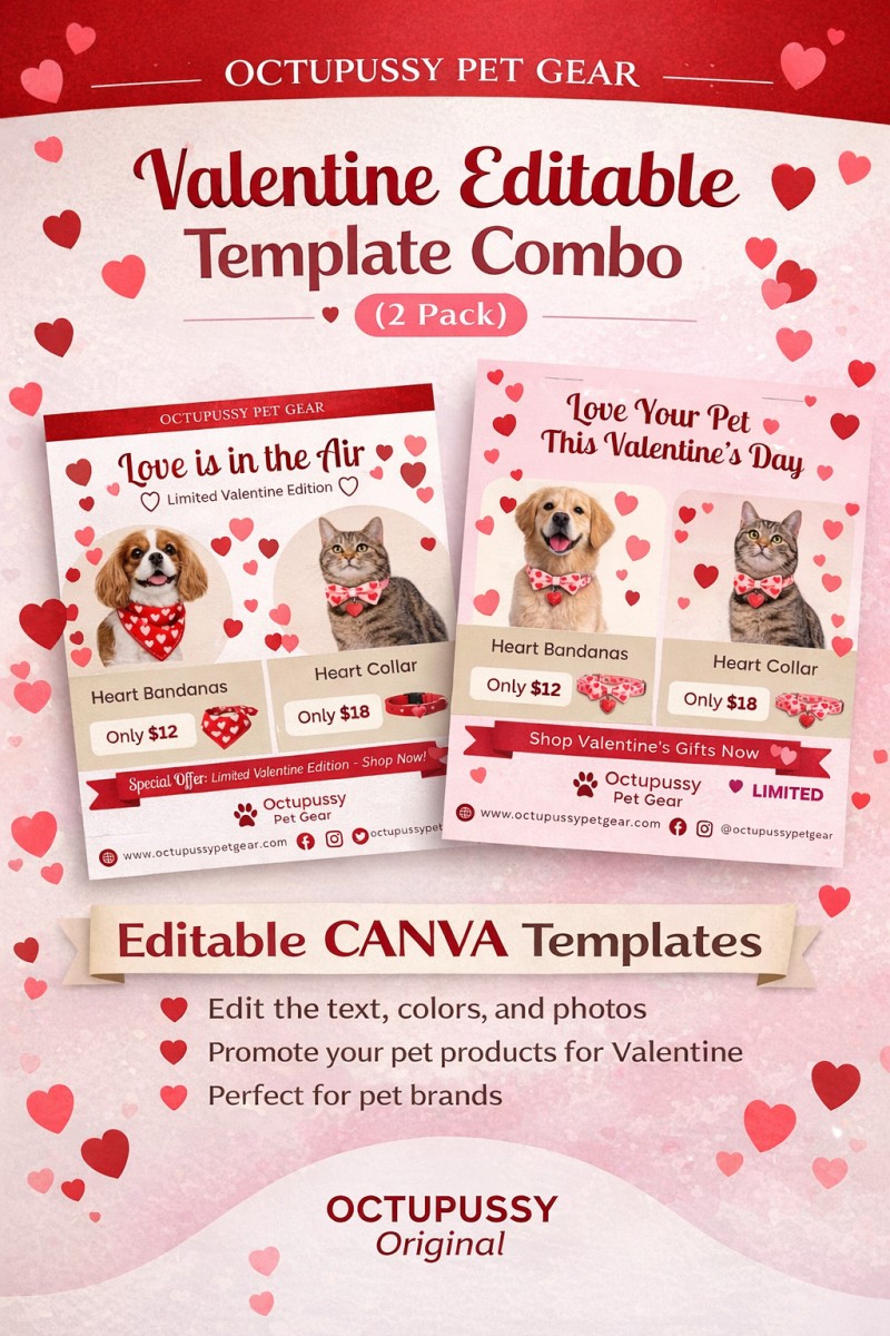 Octupussy Pet Gear Premium Template Kit (Bandanas & Accessories)